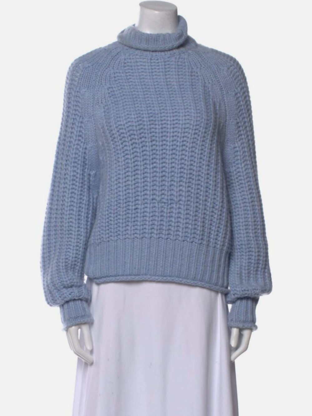 Arch4 Women's Blue Ellis Cashmere Turtleneck Sweater One Size